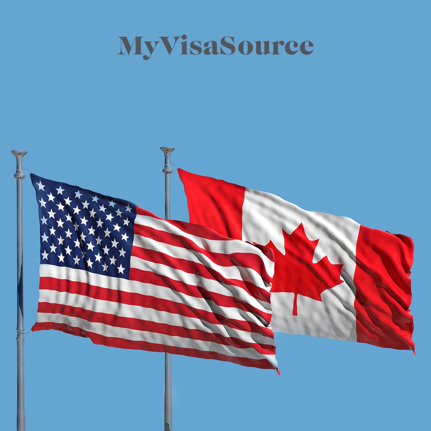 american and canadian flag side by side my visa source