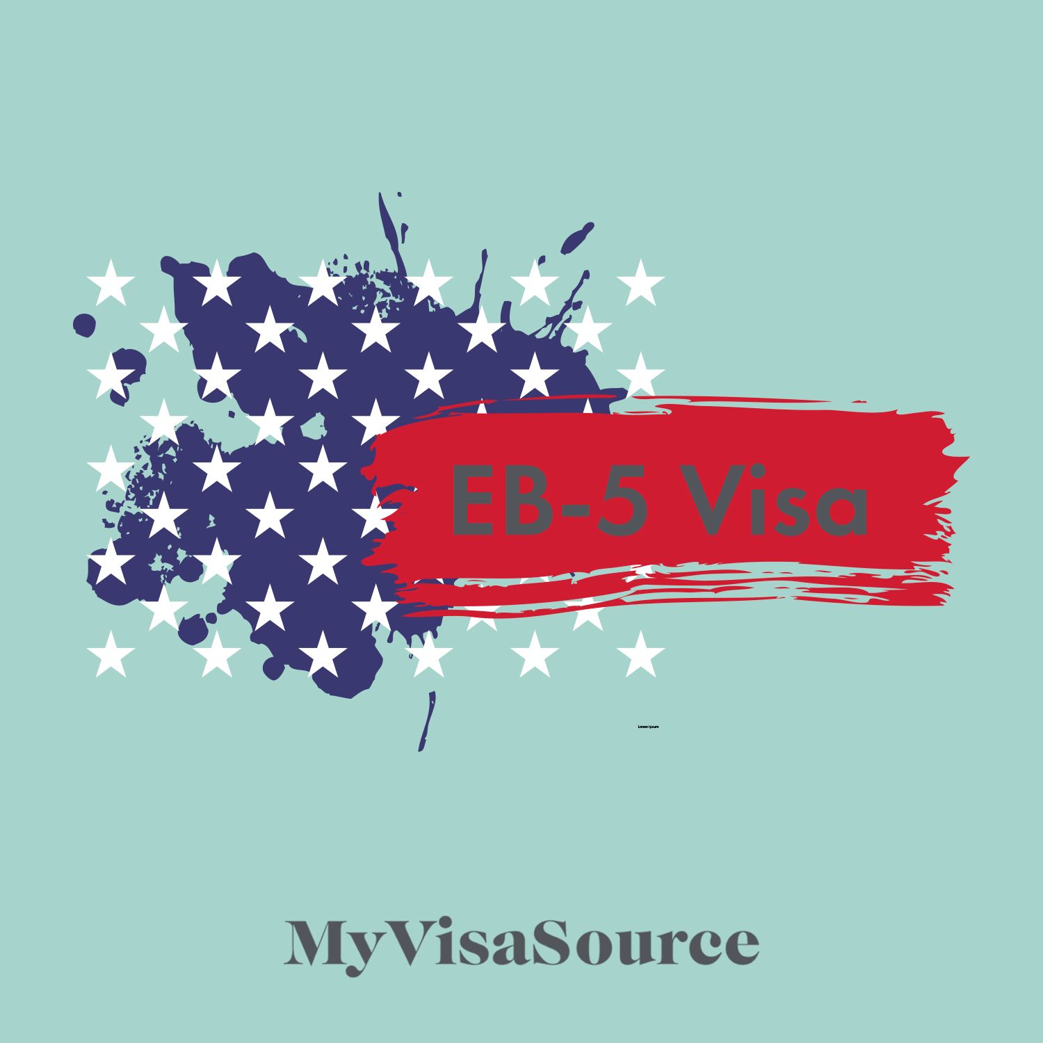artistic rendition of american flag eb5 visa written my visa source