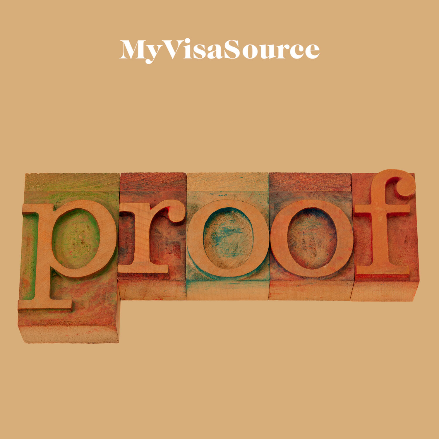 block letters spelling proof my visa source