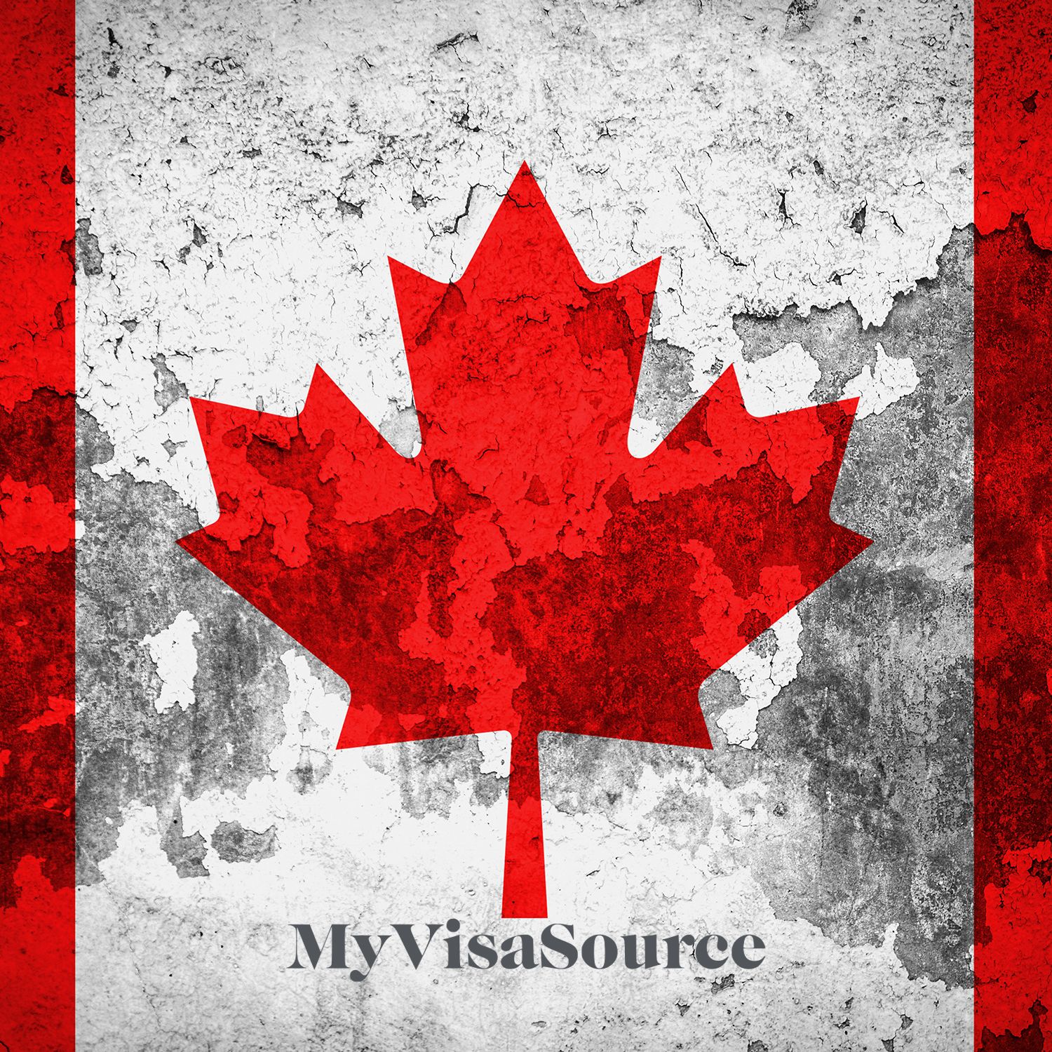 canada flag with artistic markings my visa source