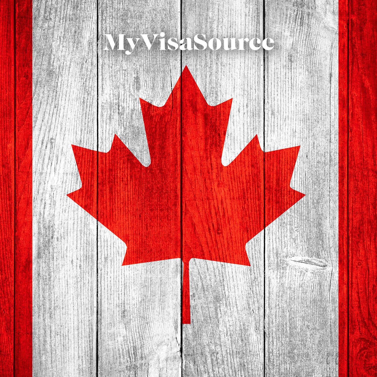 canadian flag over wood panels my visa source