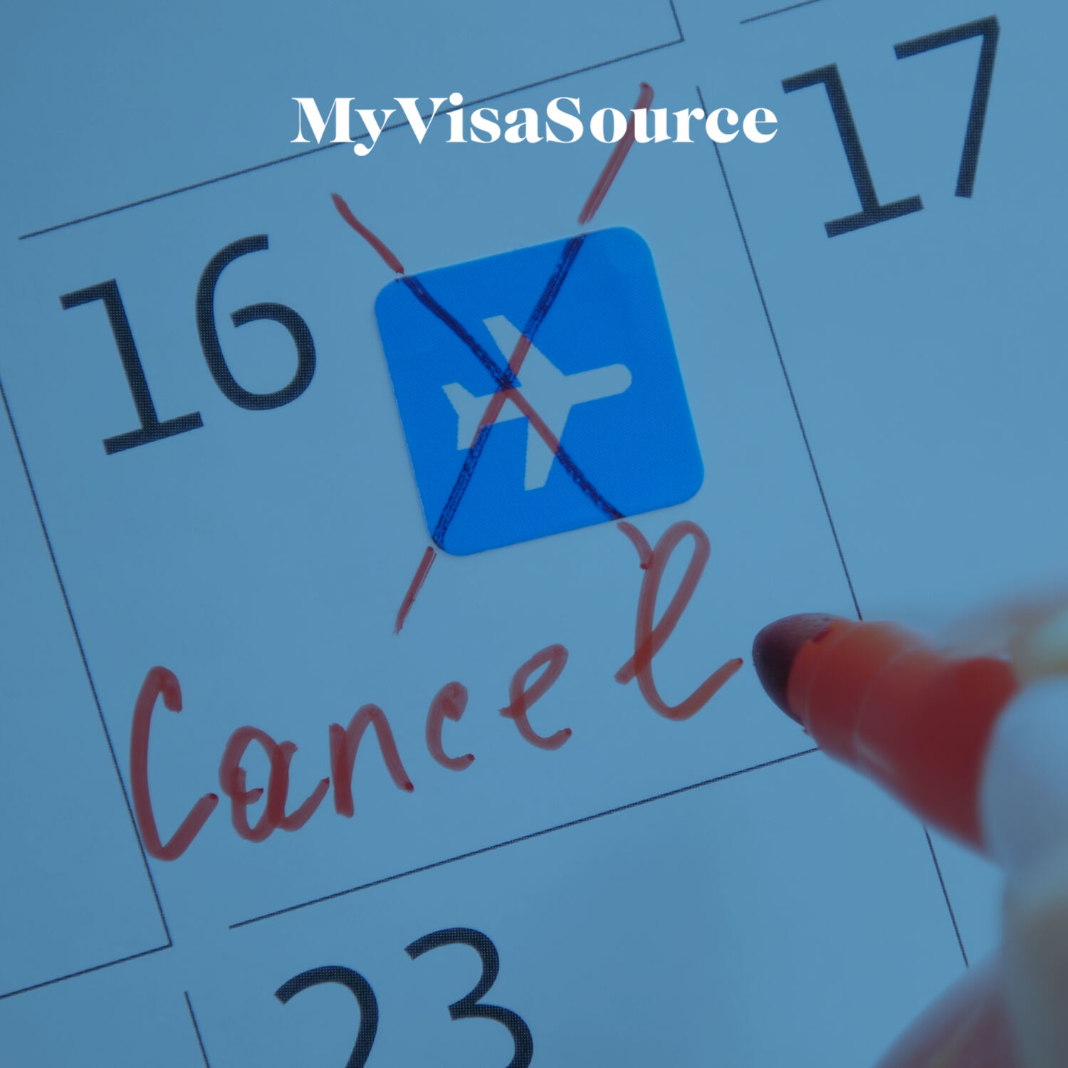 cancelled flight on a calendar date my visa source