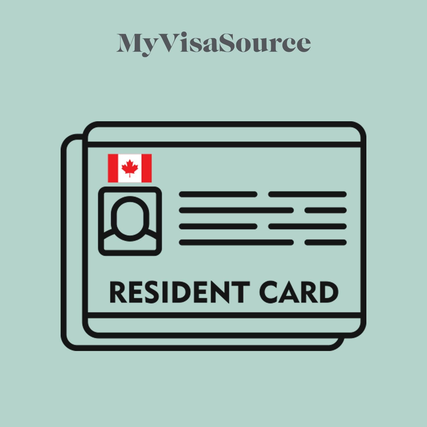 cartoon drawing of canadian resident card my visa source