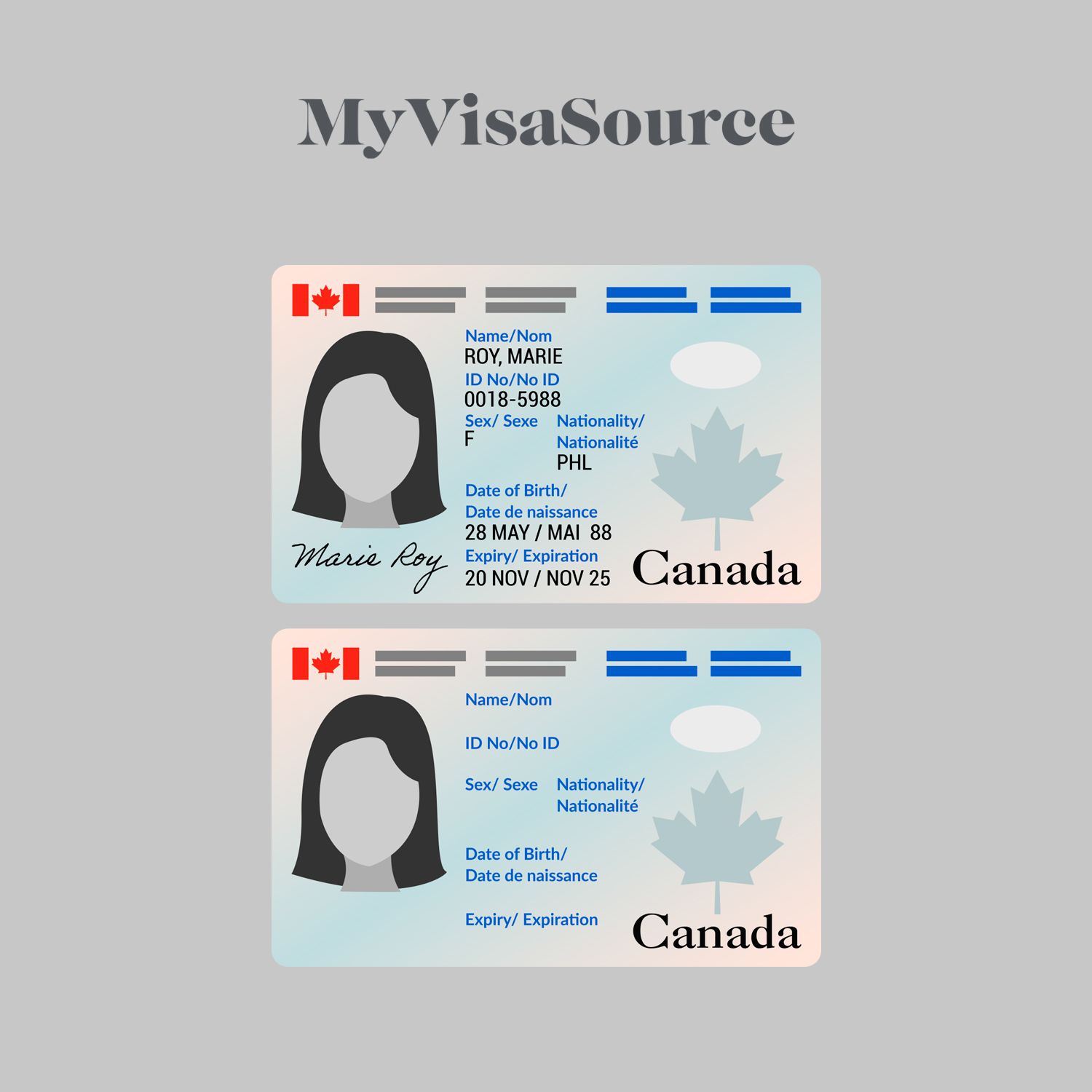 cartoon of canadian permanent resident card my visa source