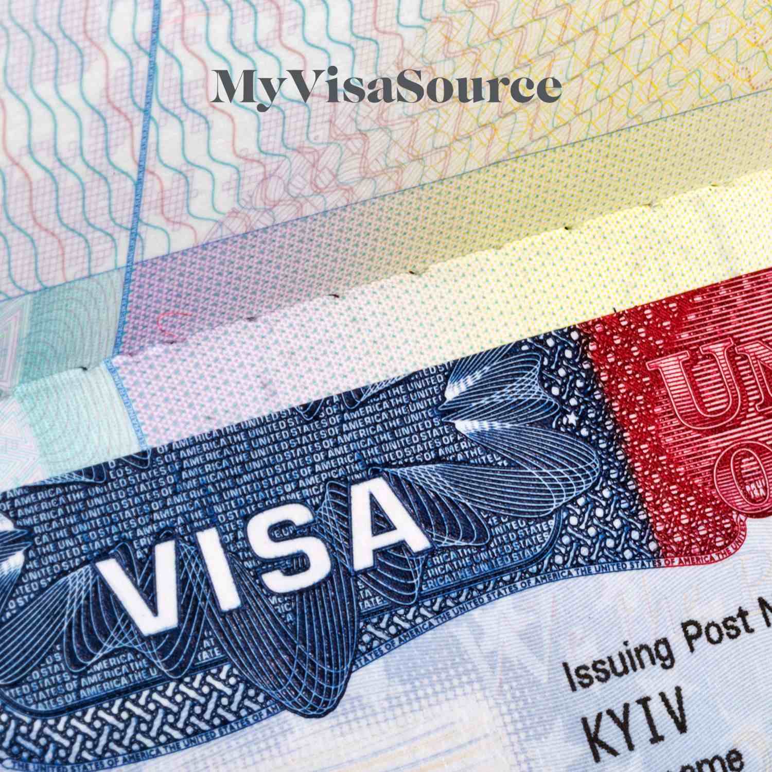 close up section of a usa visa my visa source