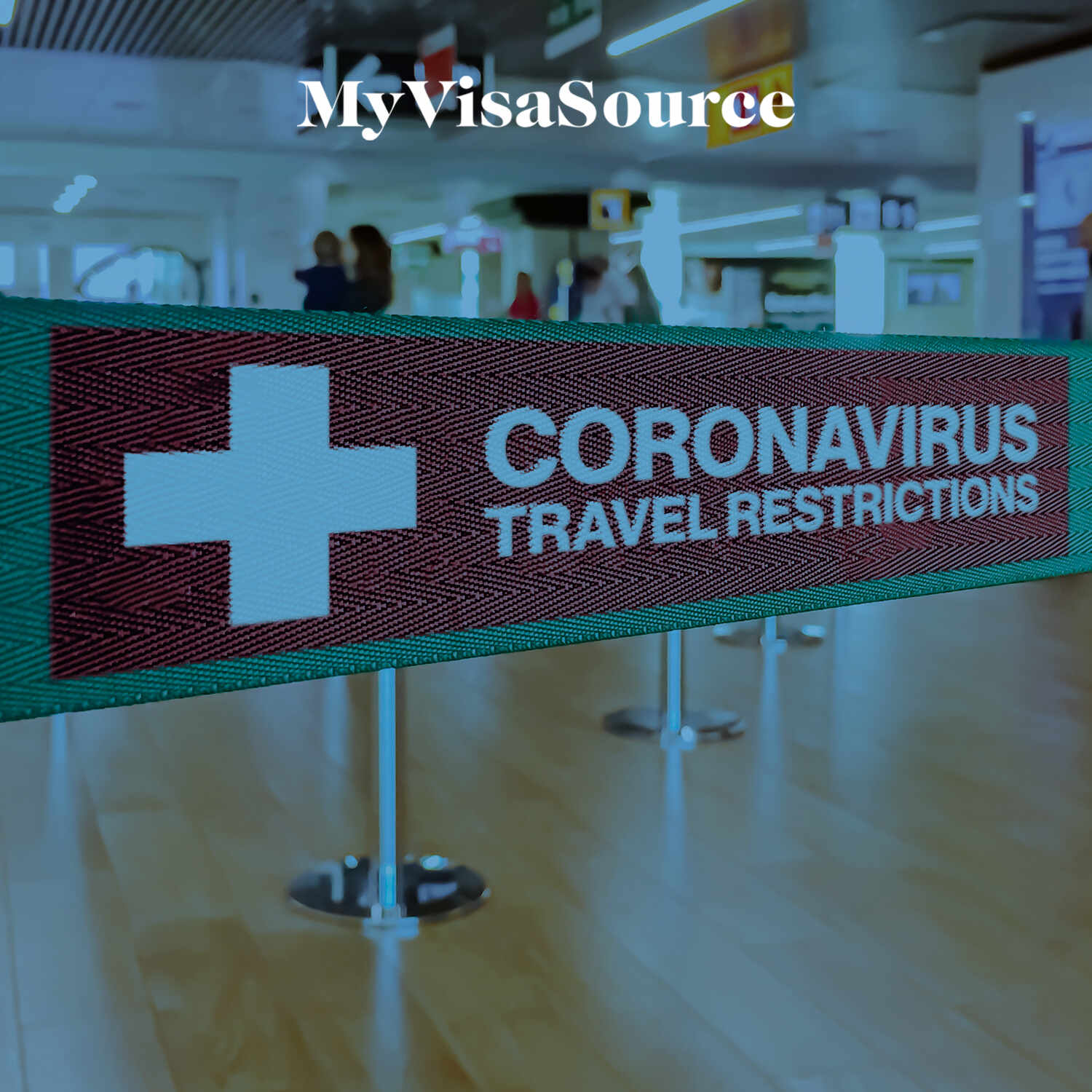 coronavirus travel restrictions line separator at the airport my visa source