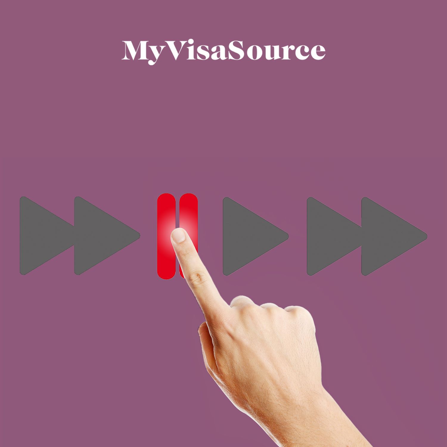 finger pressing pause symbol my visa source