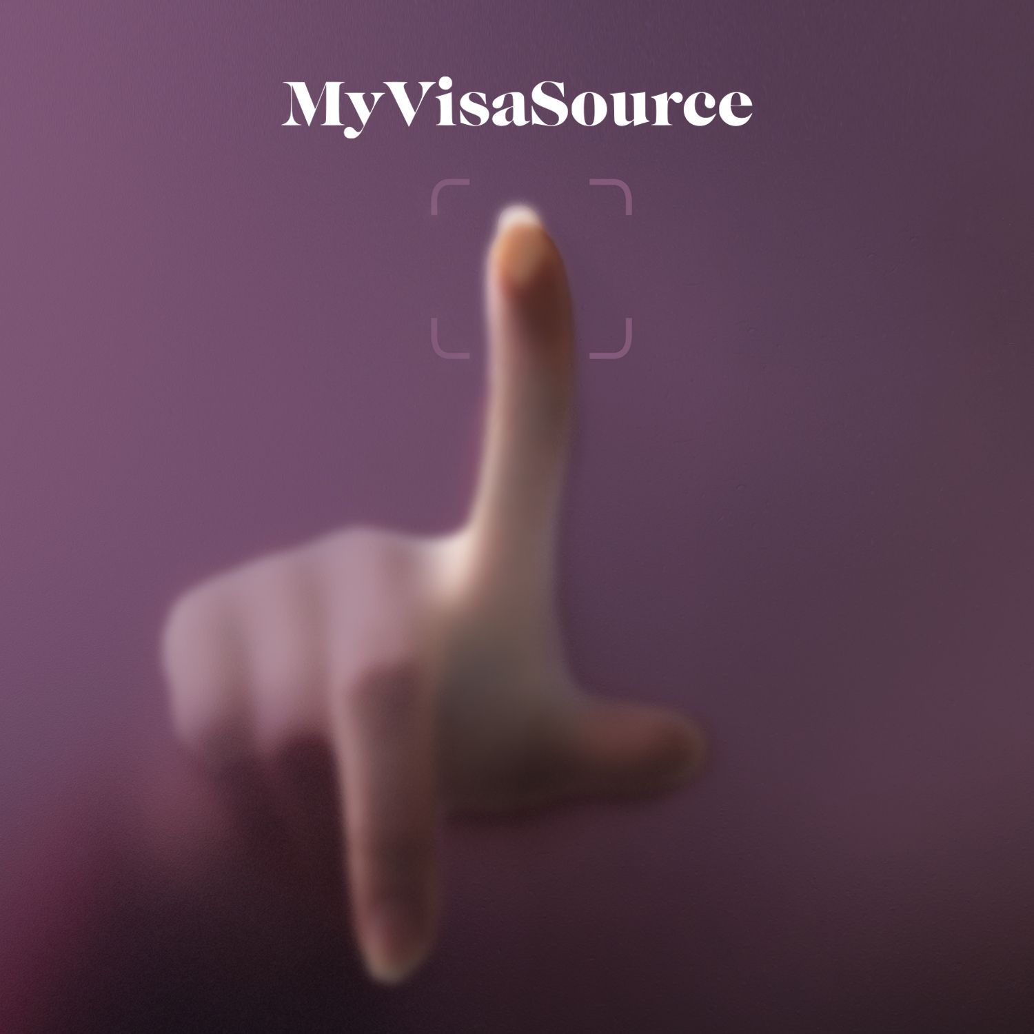 finger touching a transparent screen my visa source