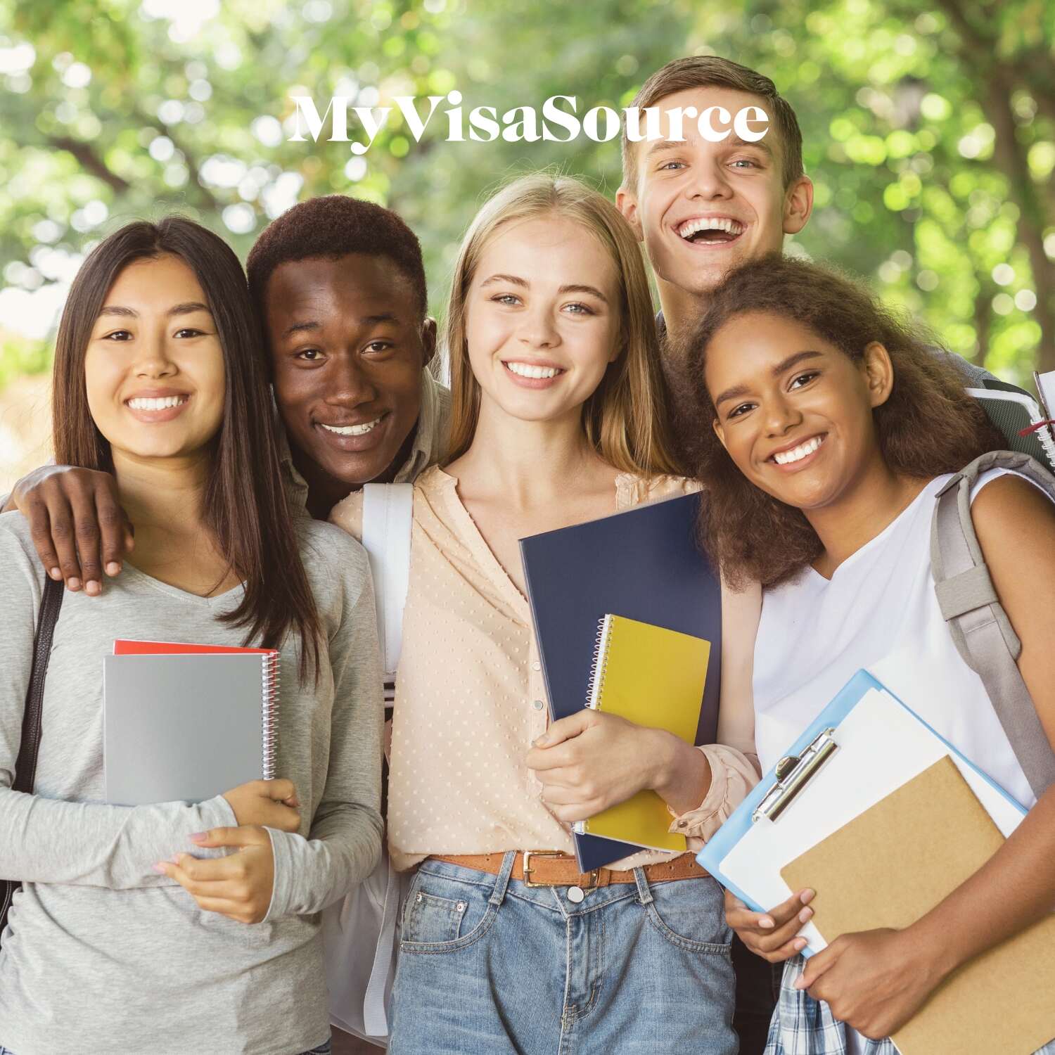 group of students smiling