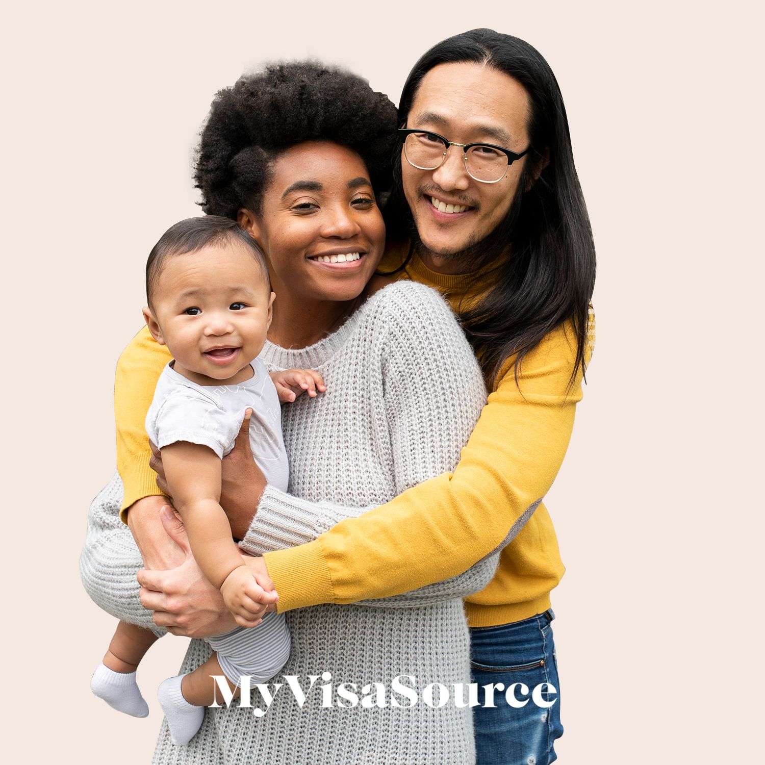 happy bi racial couple holding their smiling mixed baby my visa source