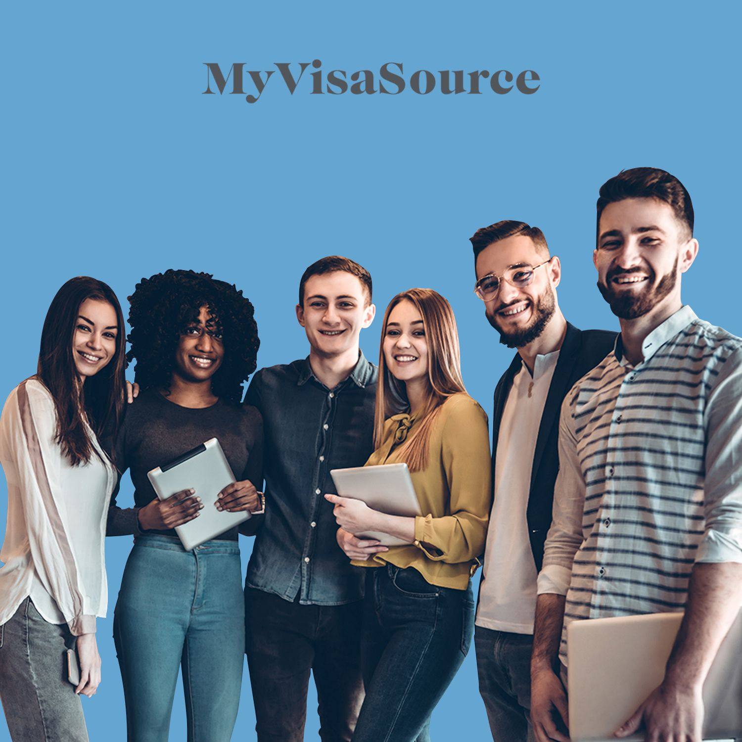 happy group of international students my visa source