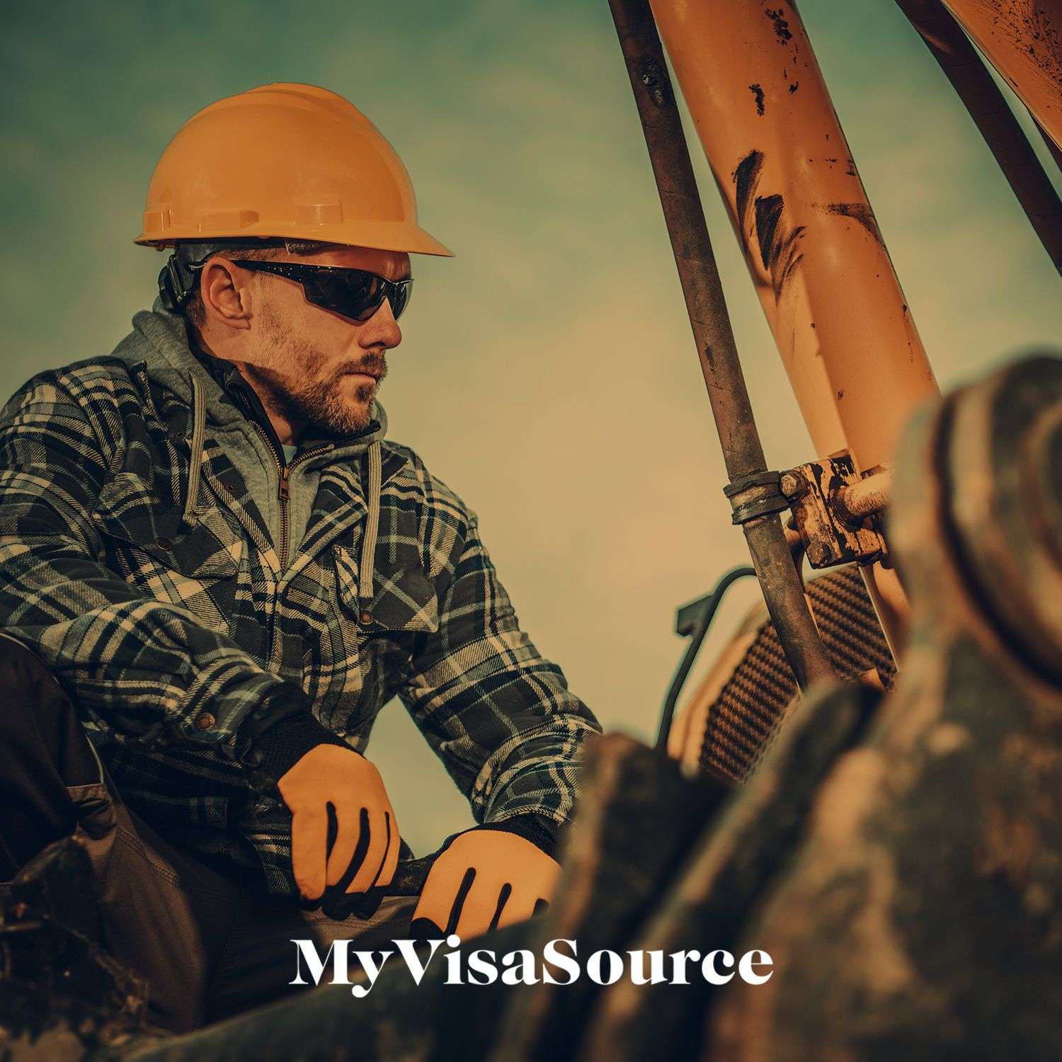 heavy equipment operator with large machinery my visa source