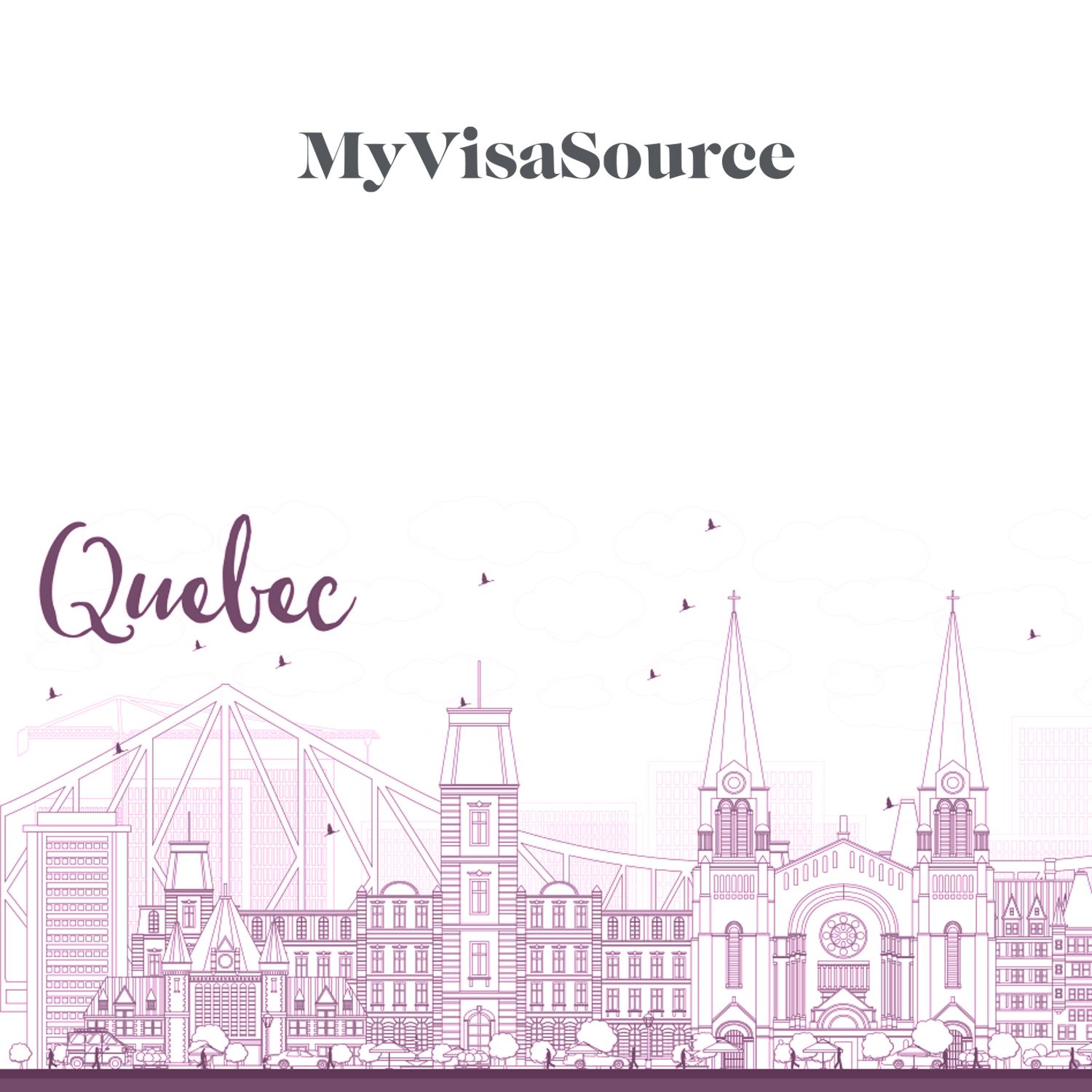 line drawing of quebec cityscape my visa source