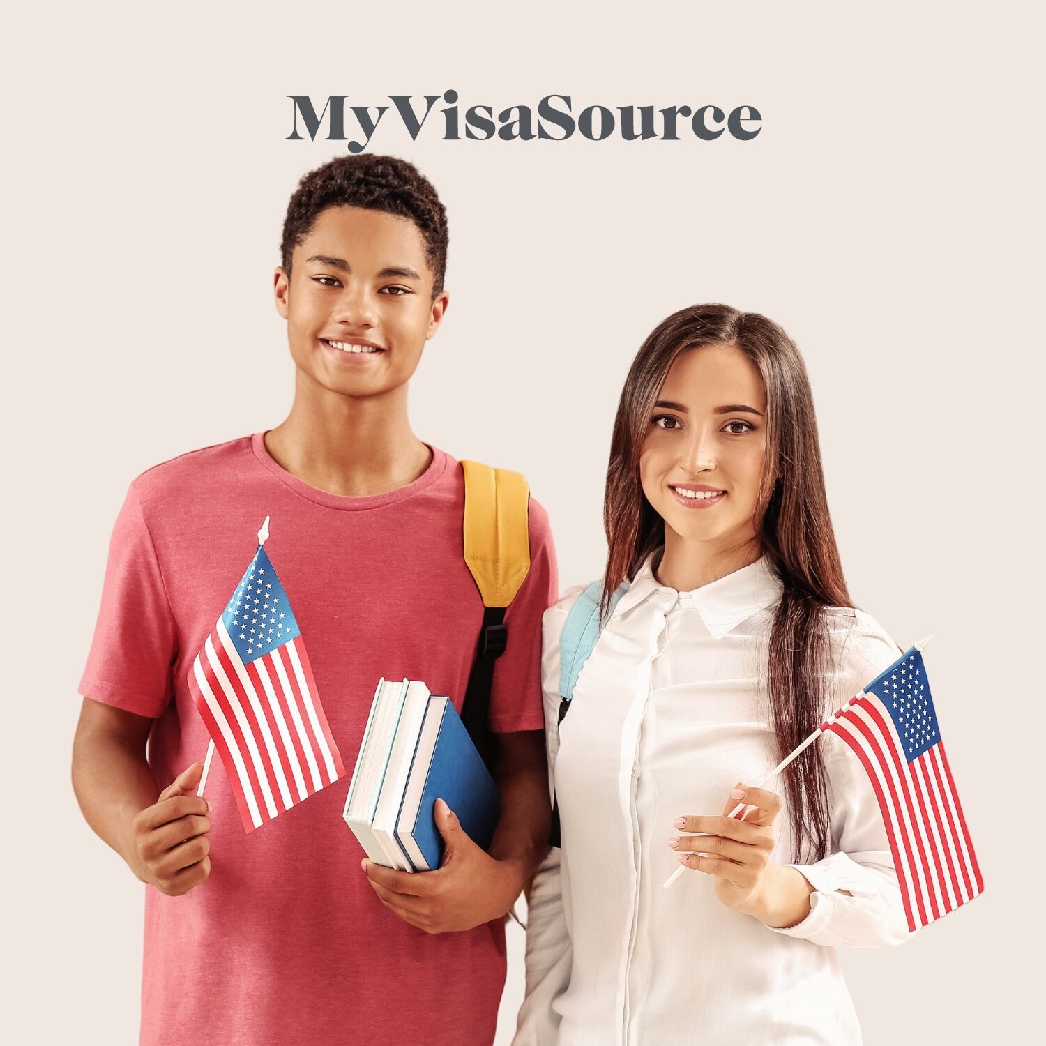 man and woman holding a little us flag