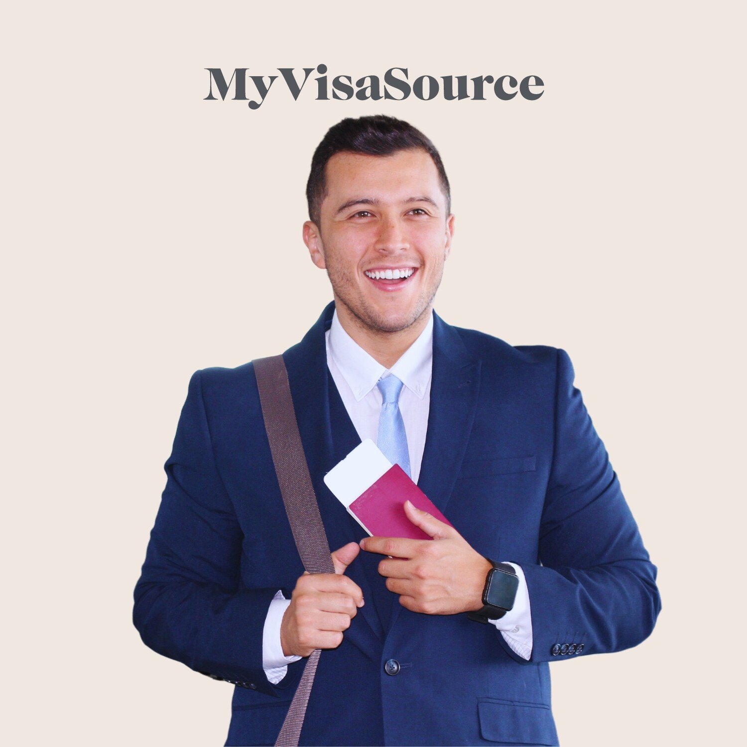 man holding a passport