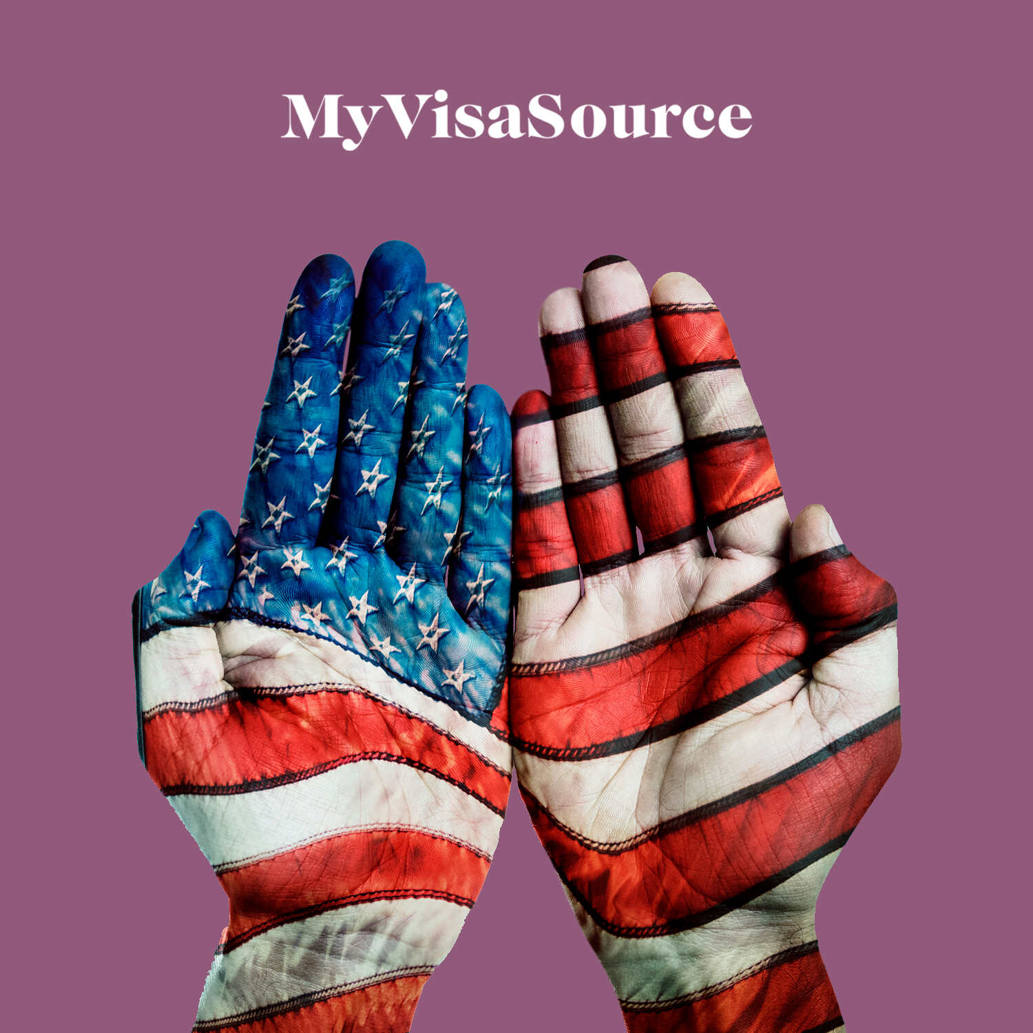 pair of hands with american flag painted on them my visa source
