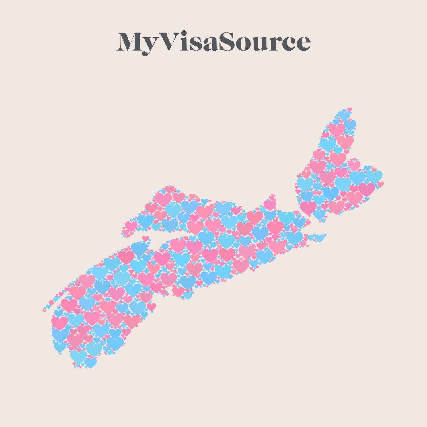 shape of nova scotia in repeating hearts my visa source