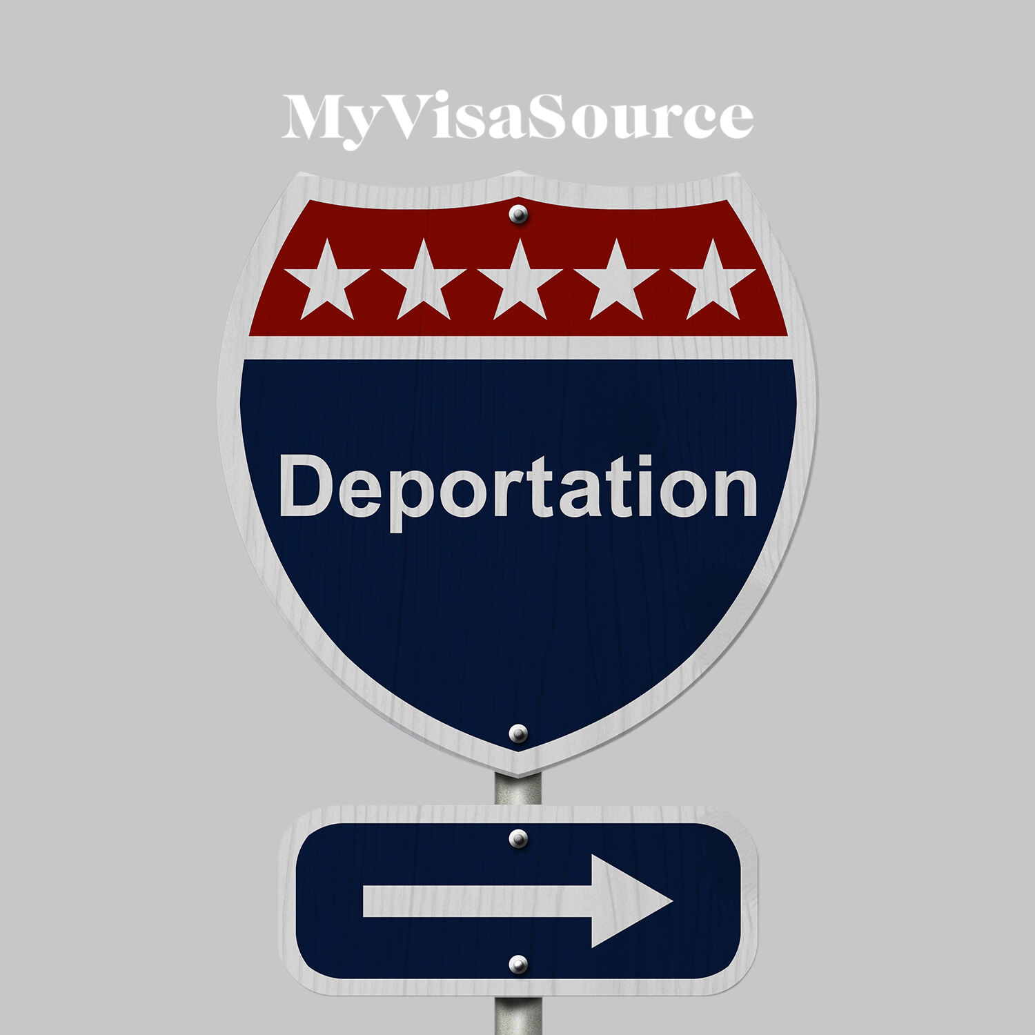 street sign with deportation written on it my visa