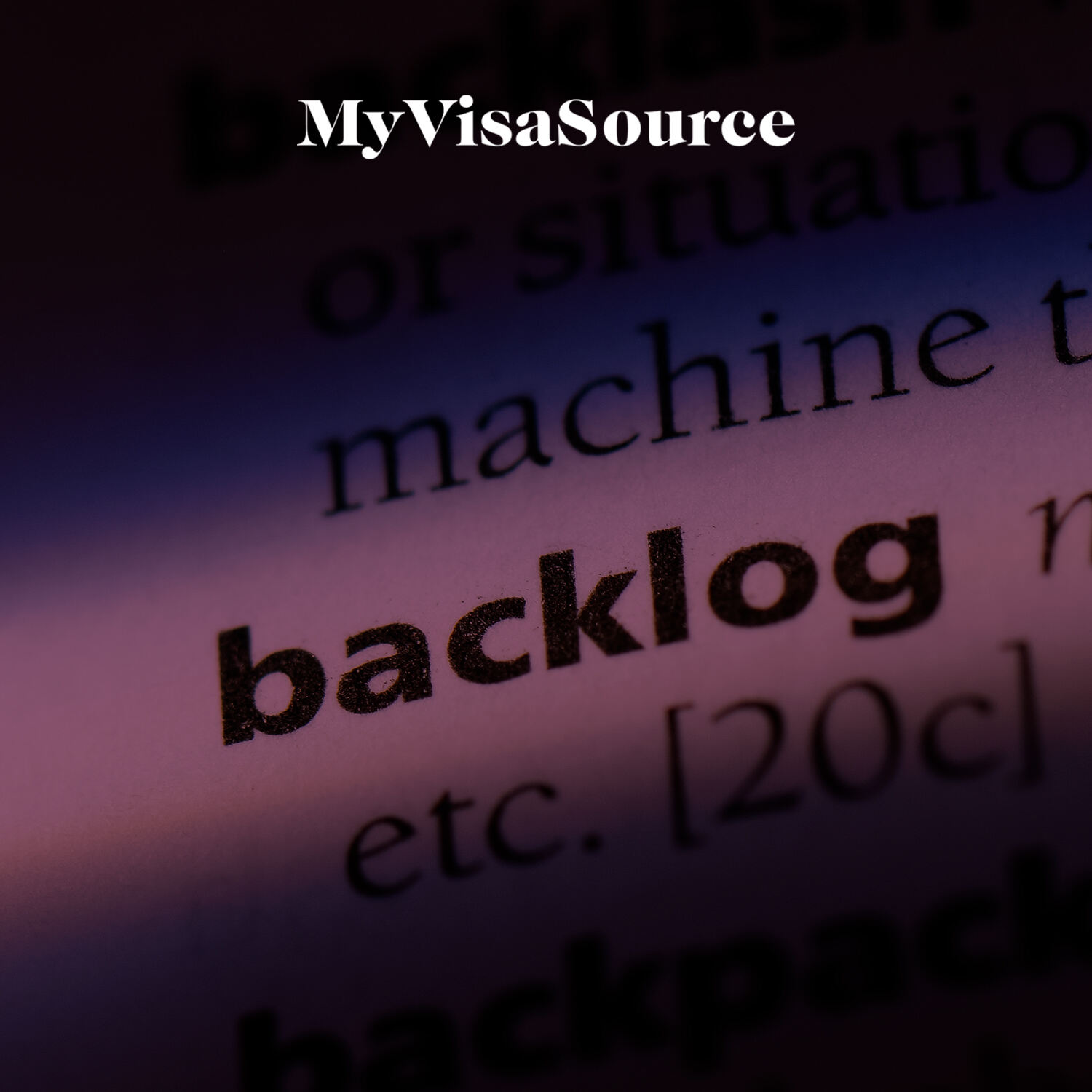 typed backlog on paper my visa source