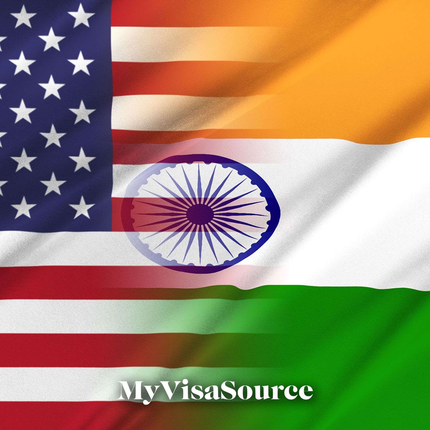 usa flag blended with the flag of india my visa source