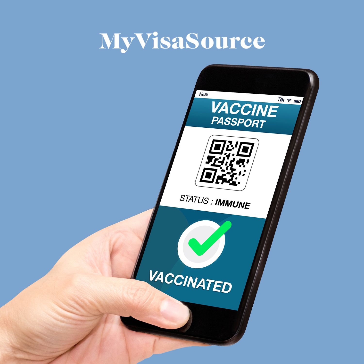 vaccine passport app on a cellphone my visa source