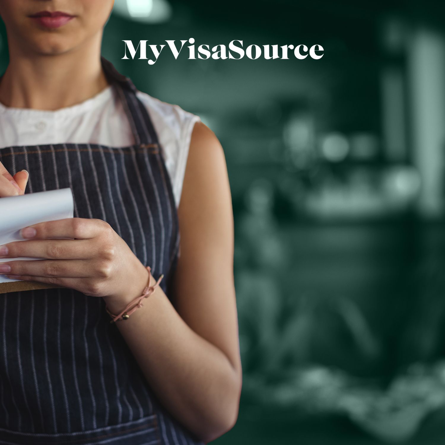 waitress taking an order on a notepad my visa source