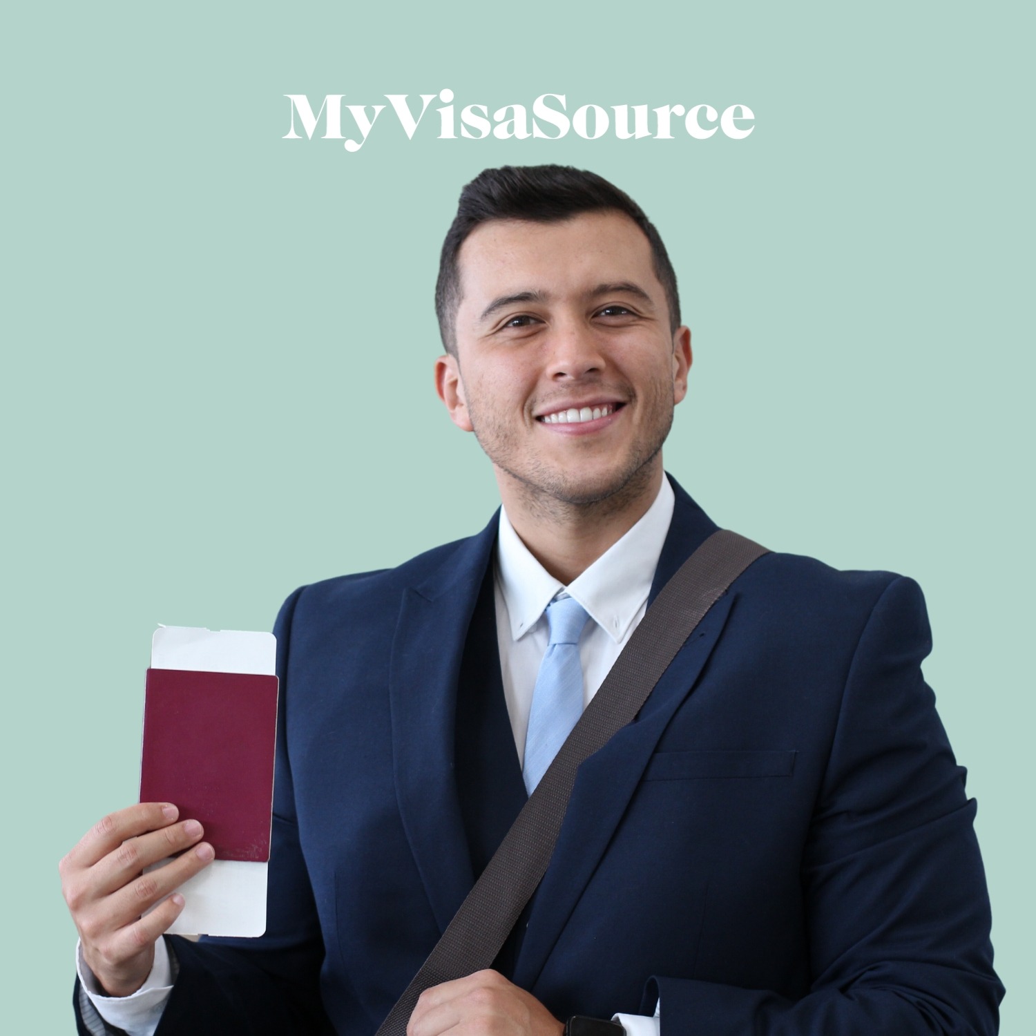well dressed man holding his passport