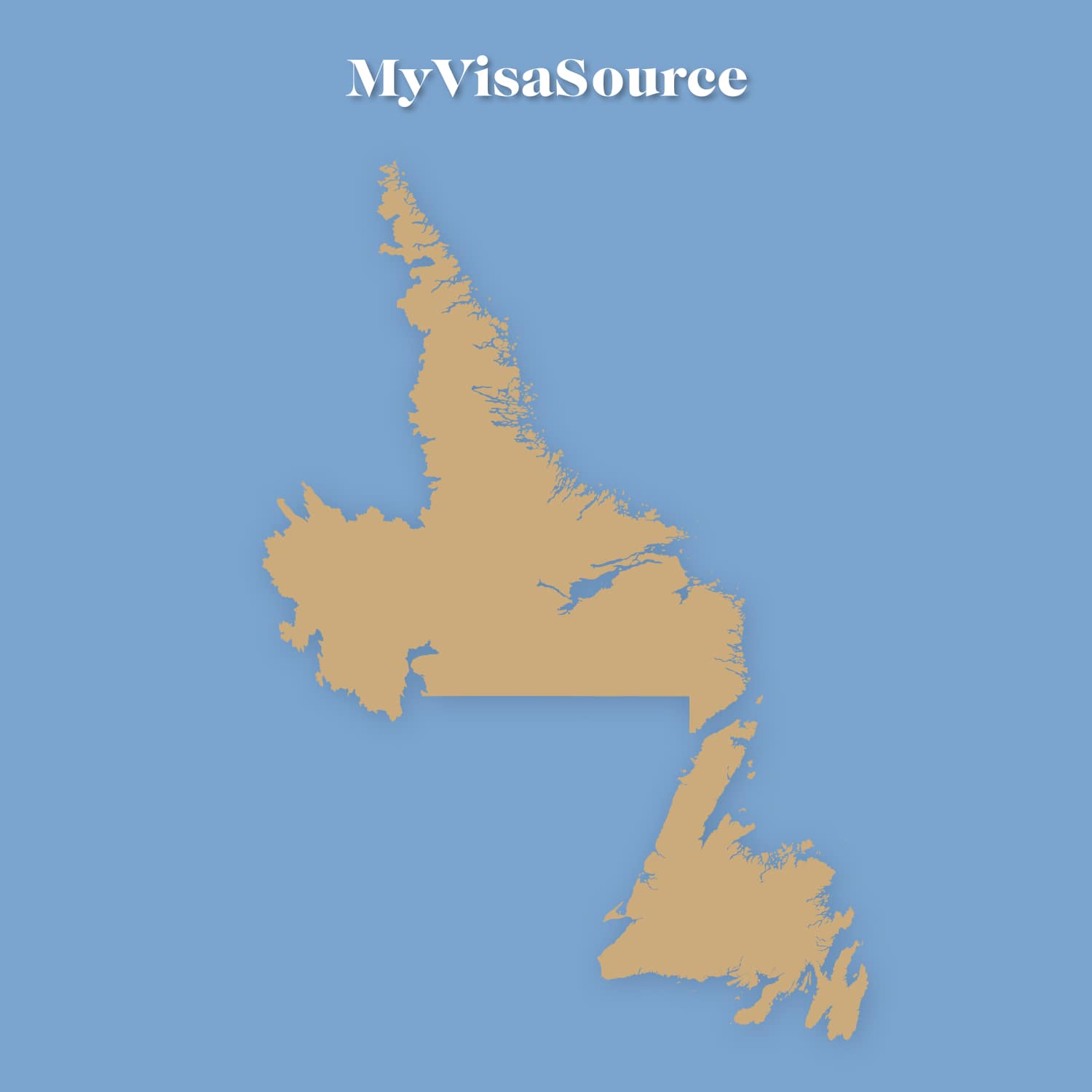map-of-newfoundland-and-labrador-with-brown-land-my-visa-source-min