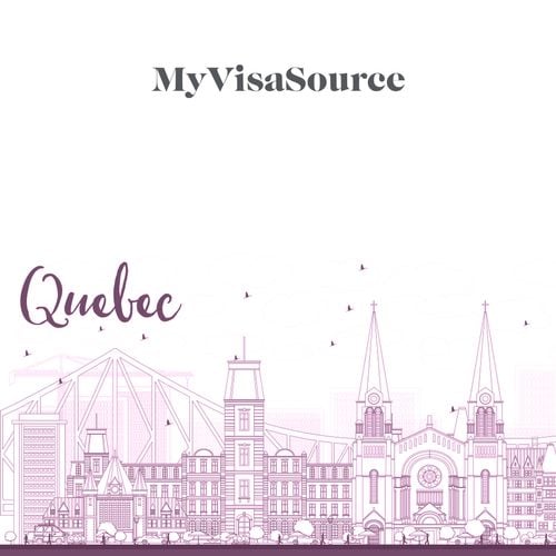 line drawing of quebec cityscape my visa source